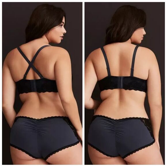 Torrid Lace Overlay Push-Up Demi Bra sz 40D - Picture 3 of 11